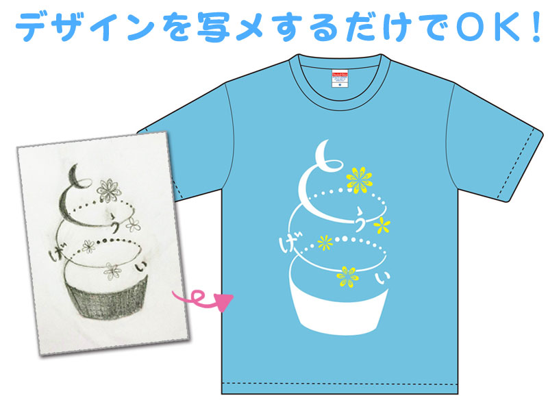 デザインは写メするだけ