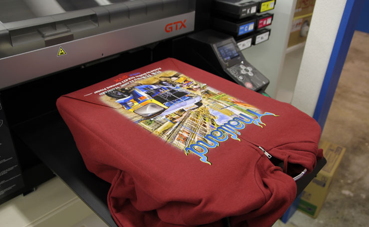 GTXパーカにプリント